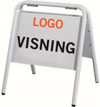 Visningsskilt Exposign A3 hvit, liggende Med dekkplast